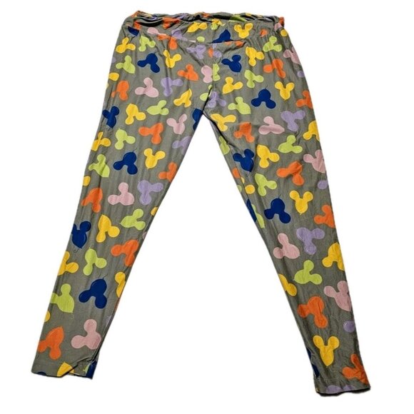 Disney Parks Mickey Mouse Balloons Comfort Pants Leggings Women's 1X Disneyana - Picture 1 of 7